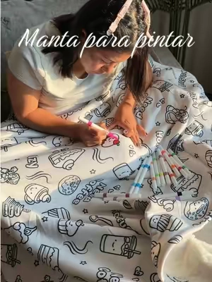 Manta para pintar #blanket #blackfriday #manualidades #colorear 