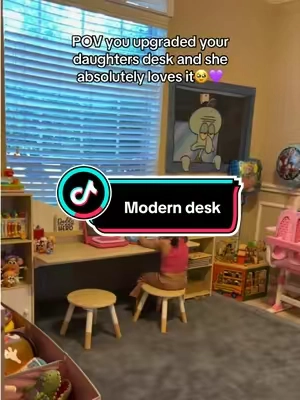 The absolute cutest desk and my daughters love it! Check out different colors and sizes before their flash sale ends #kidsdesk #toddlerdesk #kidsdeskandchair #playroomdesk #playroomdecor 