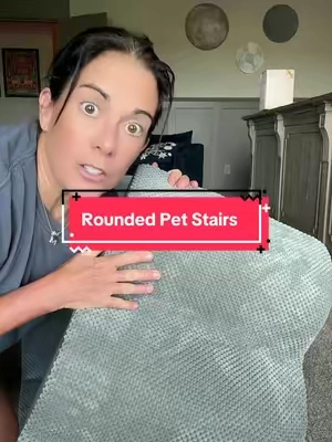 These rounded pet stairs give dogs and cats a gentler way to get onto the couch or bed without jumping. The curved steps are easier to climb than steep, boxy stairs, while the high-density foam feels supportive under their paws. They’re especially helpful for smaller pets, older pets, or any pet that needs a little extra help reaching their favorite spot.  #petstairs #dogstairs #catstairs #petmusthaves #tiktokshopfinds