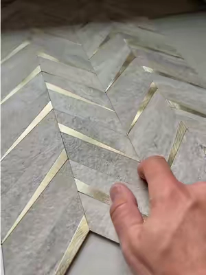 Man these look incredible #herringbone #chevron #walltiles #backsplash #diyproject 