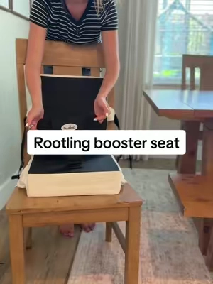 comfy, easy to travel with, & finally makes my toddler feel included!! #boosterseat #toddlerchair 