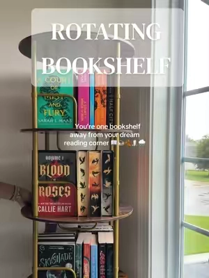 Im actually about to buy another 🤷🏼‍♀️#BookTok #bookish #rotatingbookshelf #bookcase #bookshelf 