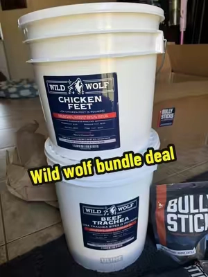 Chapo, Linda, Slinky, and chuleta say Thank you @Wild Wolf Bully Sticks ❤️ If your dogs love chicken feet and beef trachea check out this deal! #wildwolf #dogchews #dogtreats #singleingredientdogtreats #TikTokShopSummerSale 
