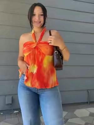 #cutetop #summertop #OOTD #flowytop #haltertop 