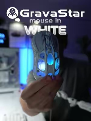 The white Gravastar mouse - The m2 gaming mouse #mouse #gravastar #white #gamingmouse #m2 