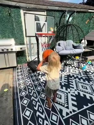 From little hoops to full-size play! 🏀 This portable adjustable basketball hoop grows alongside your child with multiple height settings from youth to full size. Easy to move around the driveway, patio, or backyard so the fun can happen almost anywhere. #BasketballHoop #KidsBasketball #OutdoorToys #BackyardFun #SportsForKids