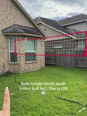 We love this volleyball net it’s lightweight and easy to just throw up! #VolleyballNet #Volleyball 