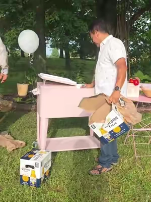 this baby shower had the prettiest rolling cooler #cooler #party #event 