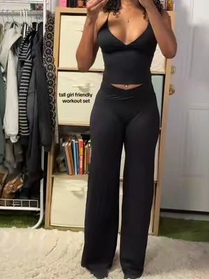 tall girl friendly workout set🖤 #workoutset 