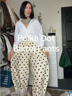 Cuteeee 🥰 @Uaneo #polkadot #outfitinspo #barrelpants #barrelpantsoutfit 