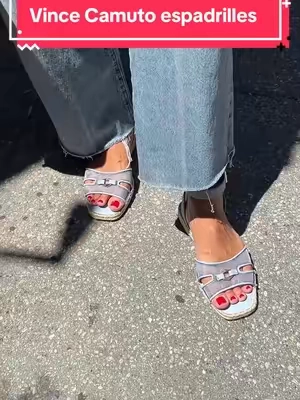 Replying to @Dr.Woods  📚📓📔❤️🤍🔺 #vincecamuto #sandals #tiktokshopcreatorpicks #velcrosandals #espadrilles 