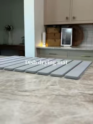 The dish drying mat upgrade I didn’t know I needed 🤌 Dries fast without the soggy fabric mess. #DiatomaceousEarth #DishDryingMat #KitchenFinds #KitchenEssentials #HomeFinds