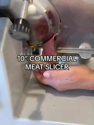 I was avoiding deli meat but I don’t have to deprive myself of my beloved sandwiches anymore thanks to this commercial meat slicer! #meatslicer #meatslicers #meatslicermachine #homemadefood #homemadedelimeat 