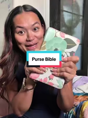 Having a physical Bible is just BETTER in my opinion!  #minibible #compactbible #pursebible #christiantiktok #tiktokshopsummersale 
