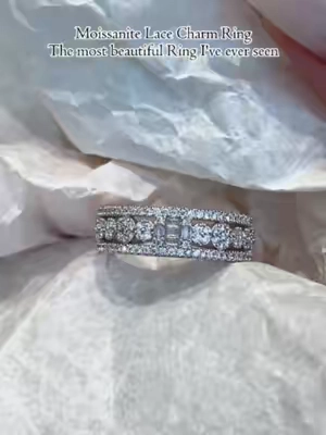 Moissanite Lace Charm Ring💍The most beautiful Ring I've ever seen💎✨#ring #moissanitering #2026 #delzzad #waterproofjewelry #jewelry #giftideas #viral #delzzadjewelry #nontarnishjewelry #beautiful #luxury #affordable #diamond #diamondtester #fyp #moissanite #bidandwin #dreamring #TikTokShopSummerSale