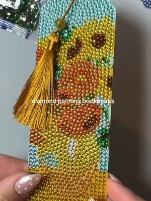 these diamond painting bookmarks are absolutely adorable! #diamondpainting #diamondart #bookmarks #BookTok 