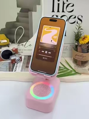 Soporte de altavoz de audio con sensor inalámbrico YOYOWAY, soporte para teléfono celular 5 en 1, banco de energía de emergencia recargable, soporte de altavoz y cargador de teléfono de rotación de 360°, adecuado para cocina, viajes, fiestas al aire libre, gimnasio, ideas de regalos para mujeres y hombres, accesorios para teléfonos#DealsForYouDays #summervibes #imprescindible #tendencia #fyp #util #esencial #gadgetviral #viral #parati #recomendado #comprarentiktok #tiendadetiktok #compraya #bonito #calidad 