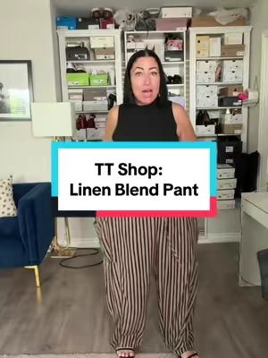 Stop scrolling… linen textures, instantly styled! 🤍 These linen blend pants are the effortless wardrobe staple everyone is obsessed with right now. Flowy, breathable, and ultra flattering for midsize and plus size girls, with a tall girl friendly fit you’ll actually love. Available in 30 colors, prints, and patterns so you can find your perfect match. From casual errands to vacation outfits, these wide leg linen pants make getting dressed look easy. Which print are you choosing? ✨ #outfitideas #linenoutfit #summerwardrobe #womenstyle #trendyfashion