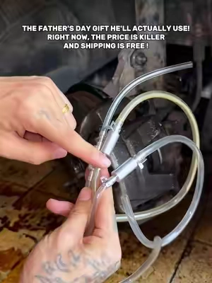 The Father's Day gift he'll actually use! Right now, the price is killer and shipping is free！ Stop begging for help to bleed your brakes. Why didn't they invent this 20 years ago? Your dad's garage needs this upgrade ASAP. The $0 secret to solo brake maintenance. Car Brake Bleeder Hose Kit with One Way Check Valve,Durable Brake Fluid Bleeder Hoses Replacement,Universal Brake Bleeder Tool Car Accessories for Car Motorbike Bike (1 Set) #MechanicHack #tooltok #truckstuff #DIYCarRepair #fatherdaygifts 