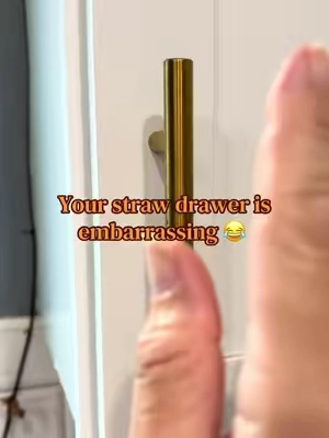 You have 37 cute straws and nowhere to put them. #strawholder #kitchenorganization #storagehacks #hiddenstorage #tiktokshop 
