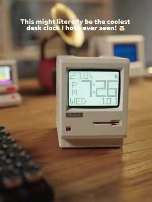 I can't believe how cool this mini vintage computer clock is! 🚀✨ #desksetup #retroaesthetics #y2k #techfinds #vintagepc  