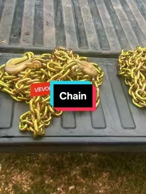 VEVOR 2-Pack Grade 80 Galvanized Manganese Steel Industrial Heavy Duty Transport Binder Chain, 5/16''x20 ft, 4900 lbs WLL #Outdoors #men #tools#chains#vevor