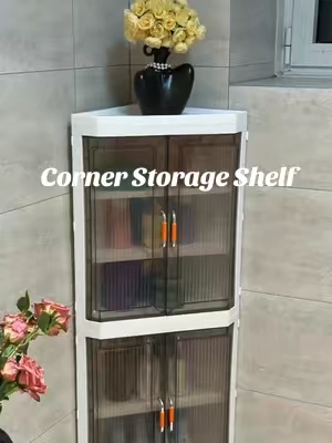 Corner + adjustable = bathroom storage done right. #bathroomorganization #storagehacks #cornerstorage #homeorganization #spacesaving 