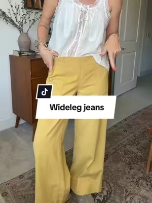 I sized up 1 for length. I’m 5’9”-140 wearing the large. #widelegjeans #fplookforless #jeans 