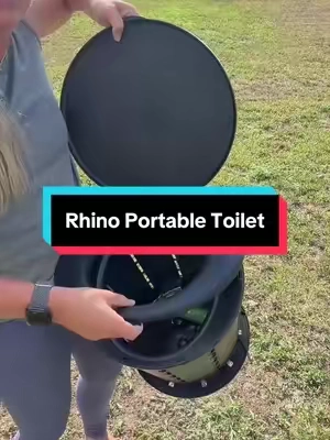 Portable toilet is perfect to have for camping, in the car, side by side, literally take this thing everywhere @Rhino USA #portabletoilet #campinggear #rhinousa 