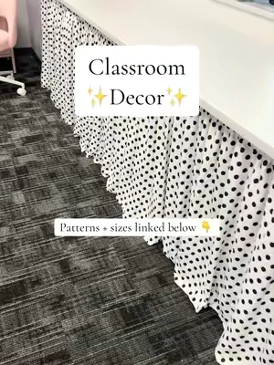 Teachers, this is my favorite classroom hack- looks great and also hides clutter 🙌🏻🙌🏻 #classroomdecor #teachersoftiktok #teachers #classroomfinds #teacherlife 