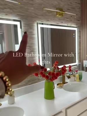 LED Bathroom Mirror with Lights, Anti-Fog Wall Mirror, Ligthed Dimmable Rectangle Bathroom Vanity Mirror with Front Light and Backlit, Memory Function @Sweet Furniture  #ledbathroommirror #antifog #vanitymirror #bathroommirror #homeimprovement 