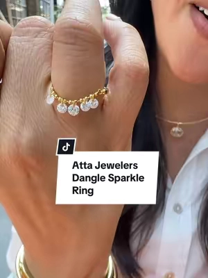 @Atta-jewelryUs #danglering #moissanitering #everydaystyle #affordablejewelry #tiktokshopcreatorpicks 