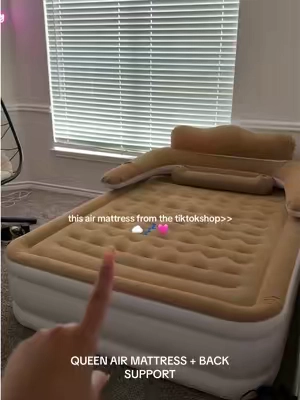 if you host often and people stay the night this one right here is 10/10! Love the back support + cup holders for water bottles etc! #airmatress #hostfamily 
