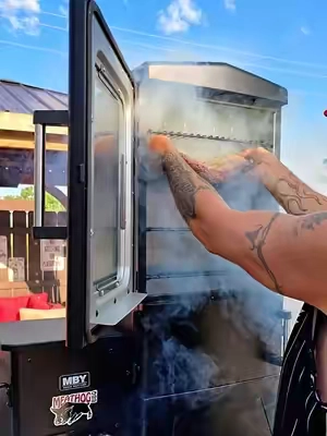 when you dont have time to watch the fire this 616 sq inch vertical pellet grill will do the cooking for you! #bbq #pelletgrill #pelletsmoker #tiktokshopsummersale #tiktokshopcreatorpicks @MAISON BACKYARDS 