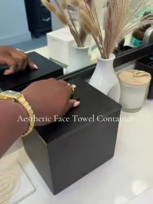 Keep your clean face towels in a nice dispenser #cleanskinclub #facetowels 