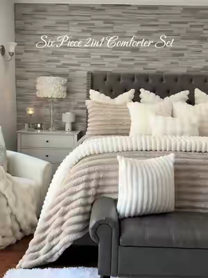 Soft and Cozy Six Piece Comforter Set @Bedsure US Local #comforterset #comforter #bedding #bedset #comforters 