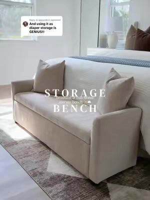Replying to @alexandra The prettiest @Hulala Home storage bench that is not only so stunning, but actually hold so much — The quality is amazing & durable.  #storagebench #hulalahome #cozybedroom #falldealsforyou #modernhome 