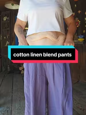 Im 140lbs 5'3 wearing a medium #linenpants #apronbellystyle #summerpants #pantsforwomen @Uaneo 