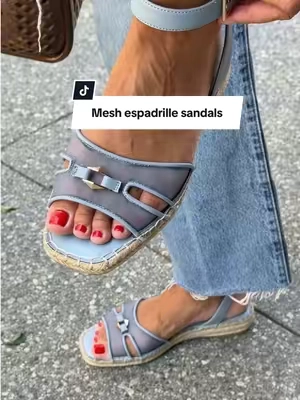 New Gorgeous mesh espadrille sandals from Vince Camuto with the Velcro ankle strap! Grab your color! #espadrillesandals #meshedpadrillesandals #anklestrapespadrilles #tiktokshopcreatorpicks #tiktokshopnewarrivals @HSN, Inc 