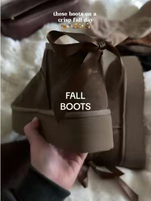 the bows!!! 🤎 the perfect boots for fall 🍂 #fallshoes #platformboots #fallfashioninspo #cozyseason #tiktokshop 