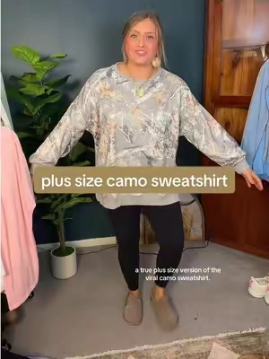 Plus size camo sweatshirt. #camo #plussize #womensfashion 