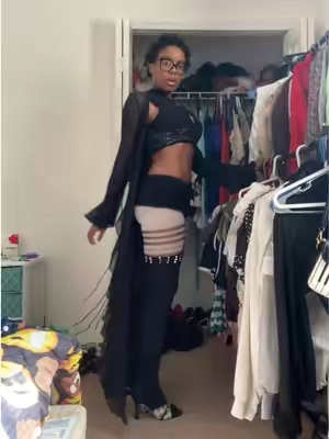 when the fit is black+white i just start throwing stuff together until it looks cool😭🖤