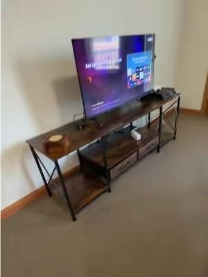 Excellent apartment furniture find! #apartmentdecor #tvstand #tiktokshopcreatorpicks #tiktokshopsummersale #backtoschoolshopping 