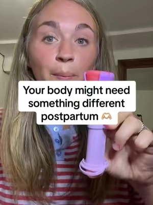Postpartum periods feel different sometimes - it’s okay to try something new!  #postpartum #period #womenshealth