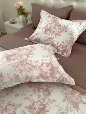 A little pink, a little floral, and a whole lot of cozy 🎀🌸 #BedroomMakeover #CozyBedroom #PinkBedroom #FloralBedding #HomeDecorInspo     