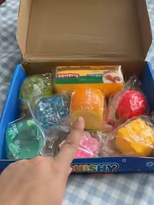 Replying to @....ʝᥱ⳽⳽ɩᥴᥲ♡  🧈 Trust me your kids will love this Squishy Fun box🥳 such a great deal! #squishies #sensorytoys #satisfying #kidstoys #squishytoys 