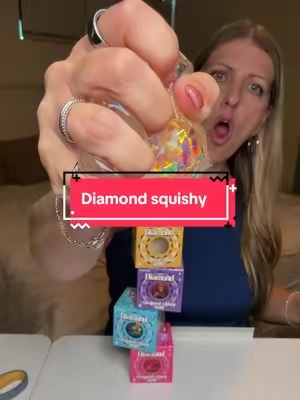 Have you ever seen a squishy like this before?! 💎 #squishy #fidgettoys #squishytoy #diamondsquishy 