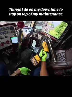 Greasing my truck on my downtime is one way I stay on top of my routine maintenance. . . . #trucker #trucking #mechanic #fyp #owneroperator 