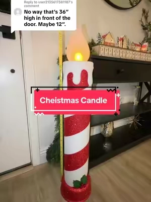 Replying to @user2135617381187 For anyone wondering about the size… 36” ☺️🎄 there is limited stock...buy it now, decorate later ❤️💚 #Christmasdecor #qvcchristmas  #OutdoorChristmas