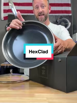 Hybrid Fry Pan Set With Lids #hexclad #pand #hybridcookware #nonstick #tiktokshopcreatorpicks 